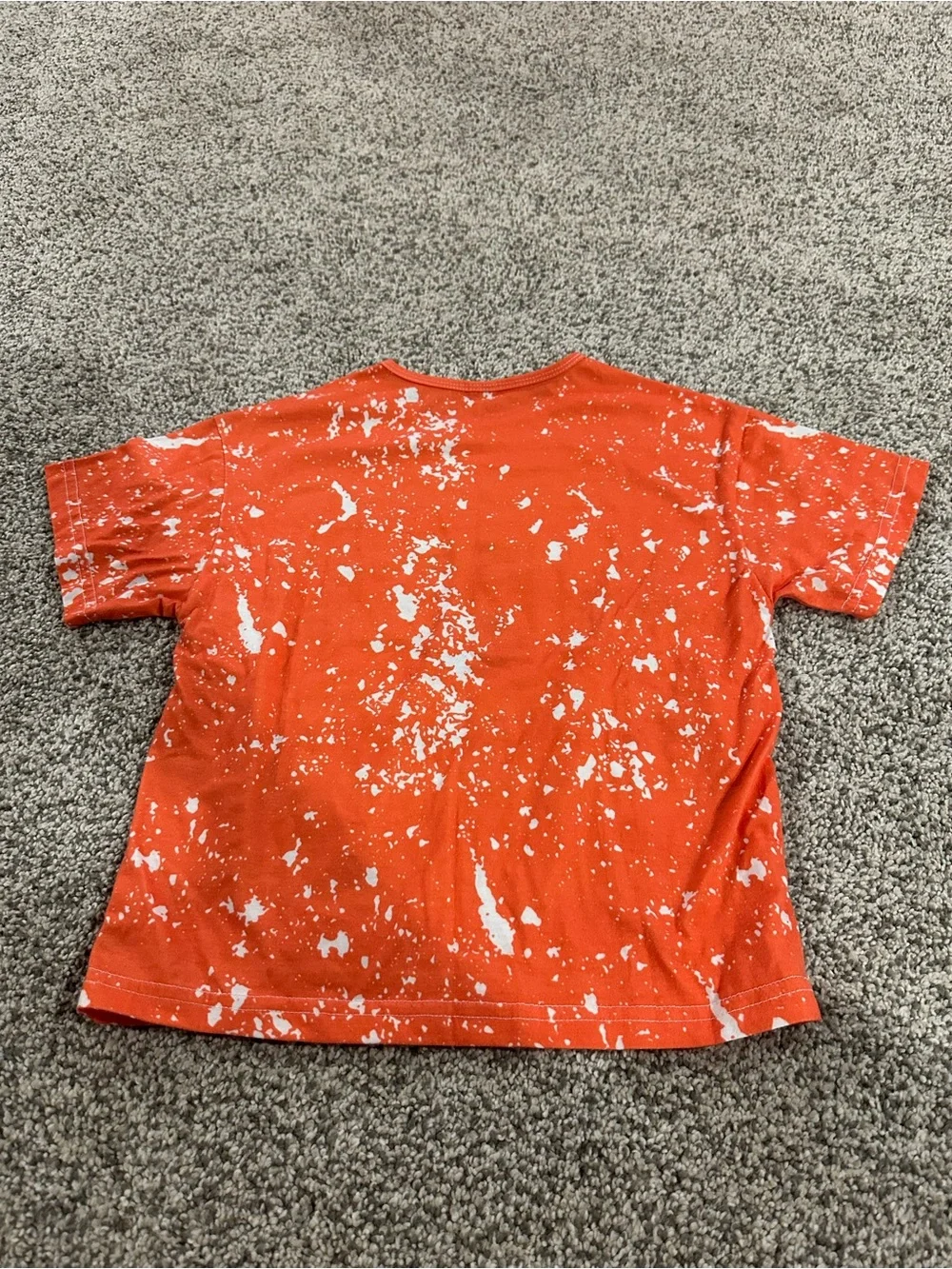Orange Halloween Kids Tee with Ghost Pumpkin Skull Graphic